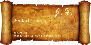 Jockel Herta névjegykártya