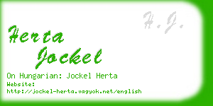herta jockel business card